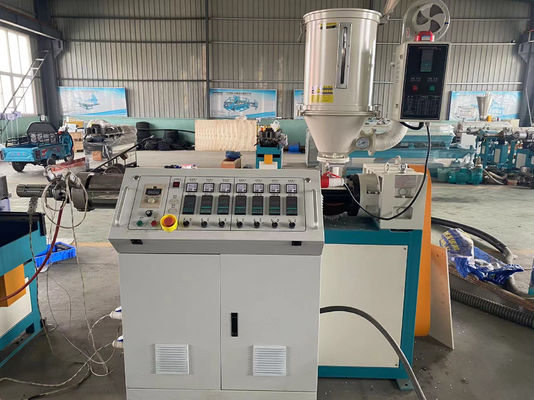 PE PP PVC PA Single Wall Corrugated Electric Conduit Pipe Extrusion Line Kecepatan Tinggi