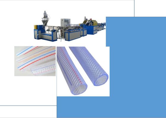 50kg / jam PVC Fiber Reinforced Flexible Water Hose Pipe Making Machine