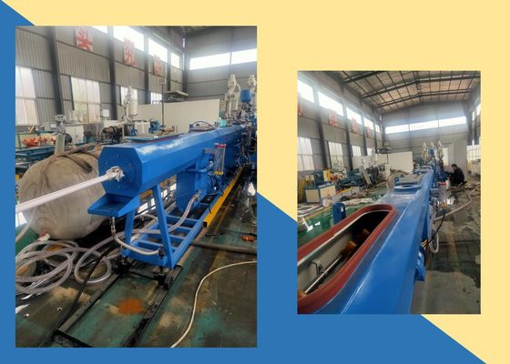 3 Lapisan 12m / Min 8KN HDPE Pipe Extrusion Line Single Screw