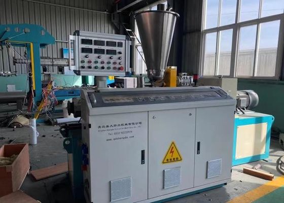 PVC PP PE Single Wall Corrugated Pipe Extrusion Line 20kg / H. Mesin Pembuat