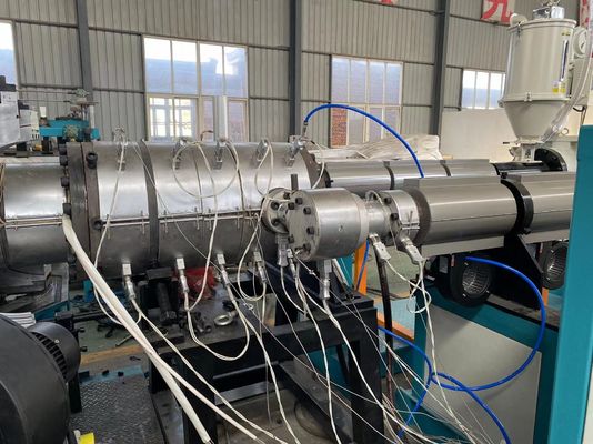 200mm - 400mm PE PP HDPE Garis Ekstrusi Pipa Bergelombang Dinding Ganda