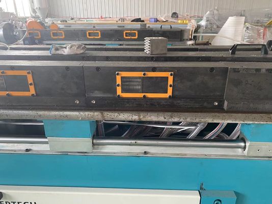 Plastik PE PVC Single / Double Wall Jalur Produksi Pipa Bergelombang Jalur Ekstrusi