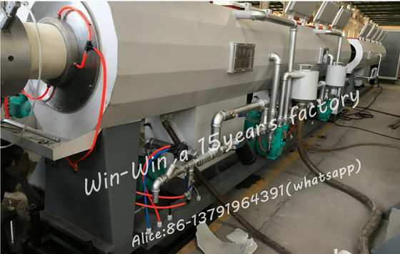 Plastik PVC PE PPR Mesin Pembuat Pipa Bergelombang Padat Twin Single Extrusion