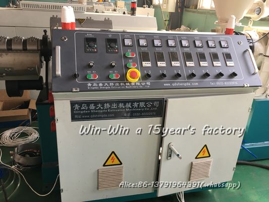 PP PE PVC PA EVA Poly Corrugated Pipe Membuat Peralatan Garis Ekstrusi