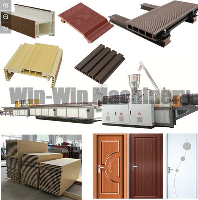Color Pattern Panel Double Screw Extruder untuk Papan Pemuatan Pallet WPC Komposit