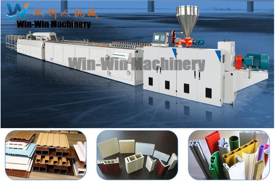Color Pattern Panel Double Screw Extruder untuk Papan Pemuatan Pallet WPC Komposit
