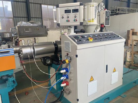 PE PP Threading Lini Produksi Pipa Bergelombang Dinding Tunggal Dengan Garis Penandaan