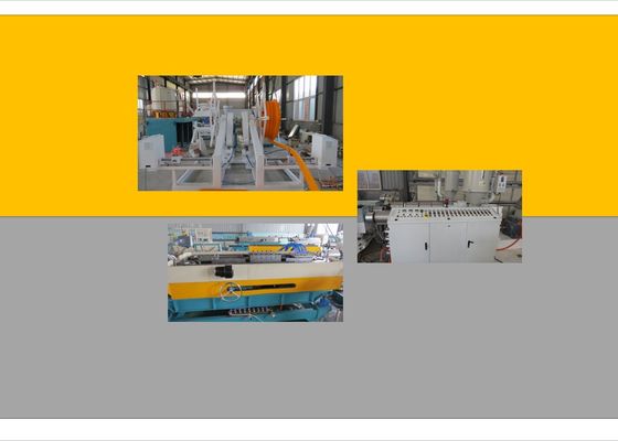 PVC PE PP Single Corrugated Cable Wire Protection Extruder Pipa Plastik / Garis Ekstrusi Pipa Bergelombang