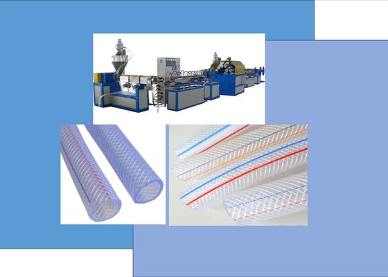 50kg / jam PVC Fiber Reinforced Flexible Water Hose Pipe Making Machine