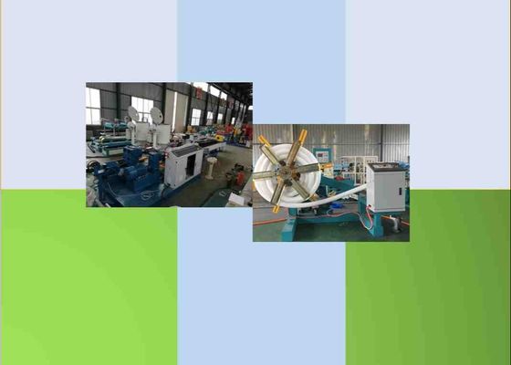 Soft 50kg / H Helix Corrugated PVC Tube Membuat Mesin