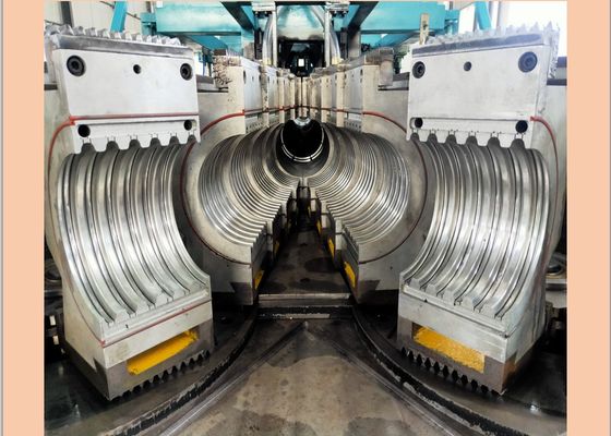 PLC PVC PP PE 400mm Garis Ekstrusi Pipa Bergelombang