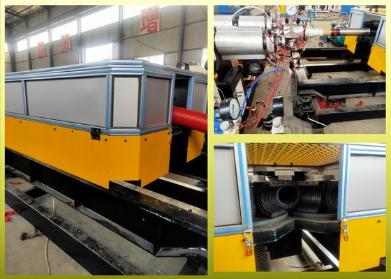 100kw 300kg / H Garis Ekstrusi Pipa Bergelombang Spiral