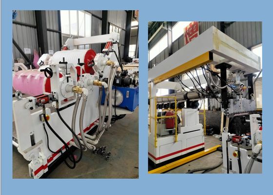 1000mm Garis Ekstrusi Lembaran Plastik 500kg / H Single Screw PP PS Sheet Extruder