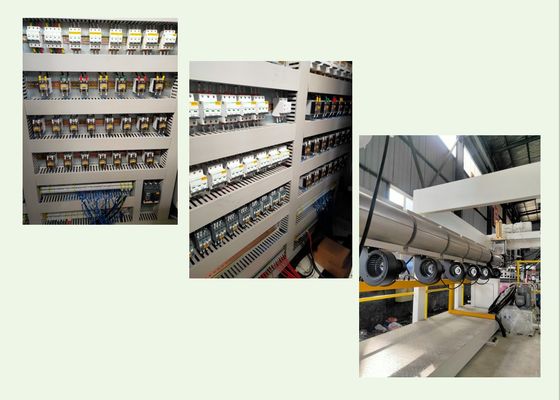 Twin Screw 450g / H PVC HDPE Plastic Sheet Extrusion Line Membuat Mesin