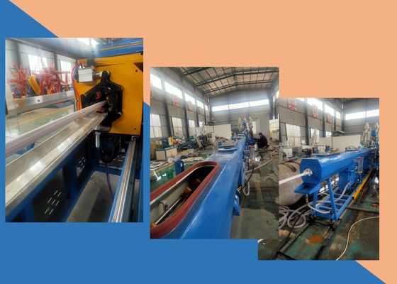 160kg / jam PPR Tiga Lapisan Jalur Ekstrusi Pipa HDPE Satu Umpan