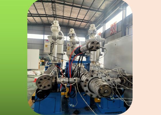 3 Lapisan Garis Ekstrusi Pipa HDPE yang Diperkuat 160mm 18m / Min
