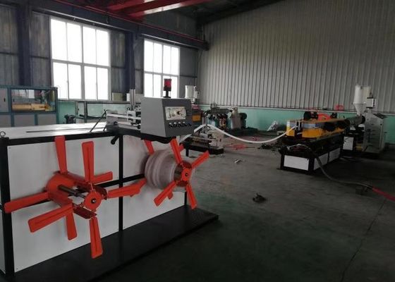 PVC PP PE Single Wall Corrugated Pipe Extrusion Line 20kg / H. Mesin Pembuat