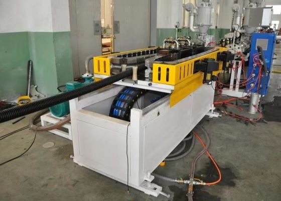 Mesin Pipa Bergelombang Sekrup Dinding Tunggal 75mm 33L / D Garis Ekstrusi