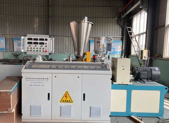 160mm PVC Single Wall Corrugated Pipe Extrusion Line Twin Screw 6m / Min
