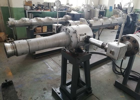 20-110mm HDPE PP Air Listrik Dinding Tunggal Garis Ekstrusi Pipa Bergelombang